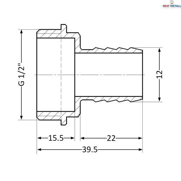 Штуцер Thermo Alliance Standart 12х1/2" ЗР SD4271512 SD00047937 фото