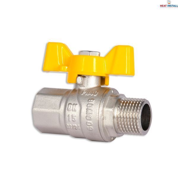 Кран кульовий Thermo Alliance Forte 1/2" ВЗ для газа (метелик) SF607G15 SD00010578 фото