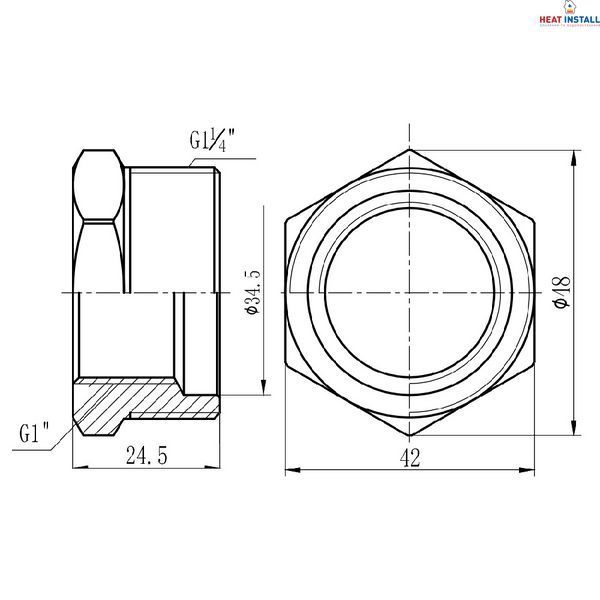 Футорка Thermo Alliance Forte 1" 1/4х1" ЗВ SF3743225 SD00002744 фото