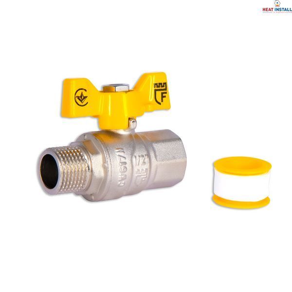 Кран кульовий Thermo Alliance Forte 1/2" ВЗ для газа (метелик) SF607G15 SD00010578 фото
