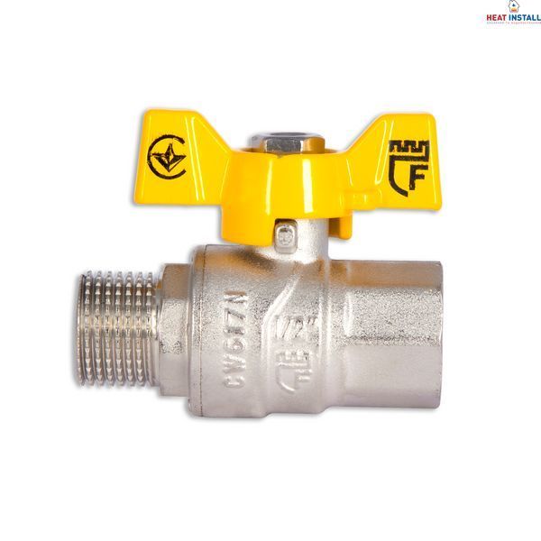 Кран кульовий Thermo Alliance Forte 1/2" ВЗ для газа (метелик) SF607G15 SD00010578 фото