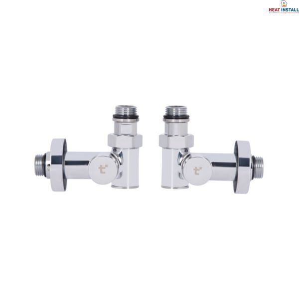 Комплект кранів Thermo Alliance Standart 1/2" хром, для рушникосушарки кутовий SF395W15HE SD00046629 фото