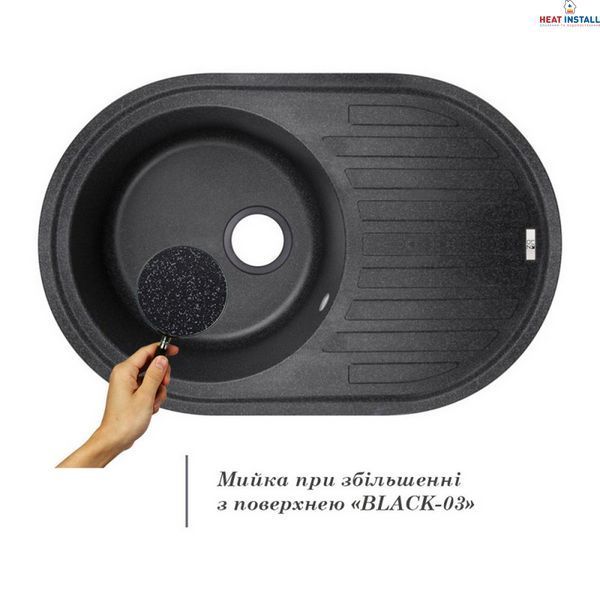 Кухонна мийка Lidz 780x500/200 BLA-03 (LIDZBLA03780500200) SD00039793 фото