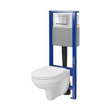 КОМПЛЕКТ С44: ІНСТ СИС-МА SYSTEM 40 MEХАН+ CERSANIA 414 з дюр сид LIFT+ кнопка змиву ENTER II хром 000031134 фото