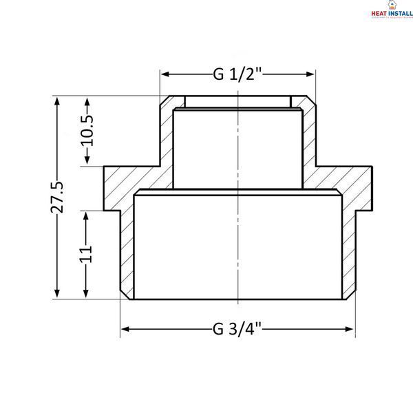 Ніпель Thermo Alliance Standart 1/2"х3/4" ЗР SD4081520 SD00047821 фото