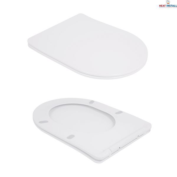 Унітаз підлоговий Qtap Robin New Ultra Quiet безобідковий з сидінням Soft-close WHITE QT13226083AW SD00052565 фото