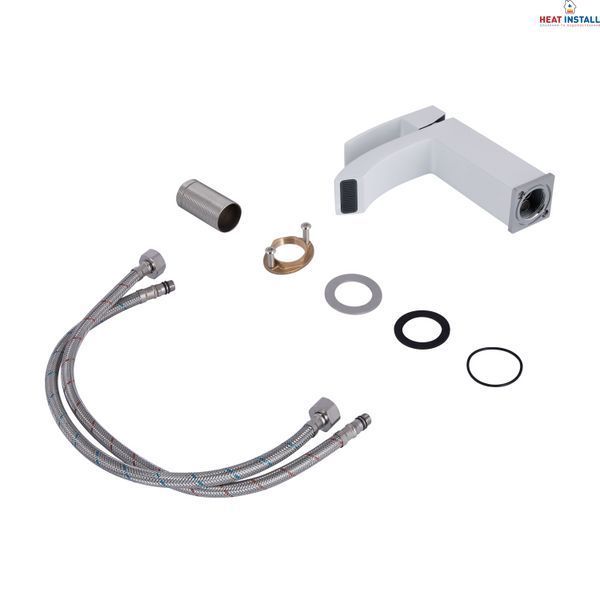 Змішувач для раковини Qtap Swan Cascada QTSWA270CRW45568 Chrome/White SD00051692 фото