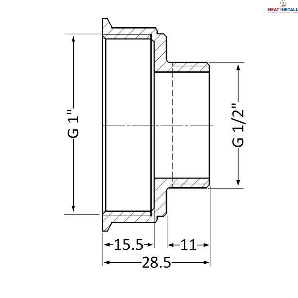 Перехідник Thermo Alliance Standart 1"х1/2" ВЗ SD4092515 SD00047838 фото