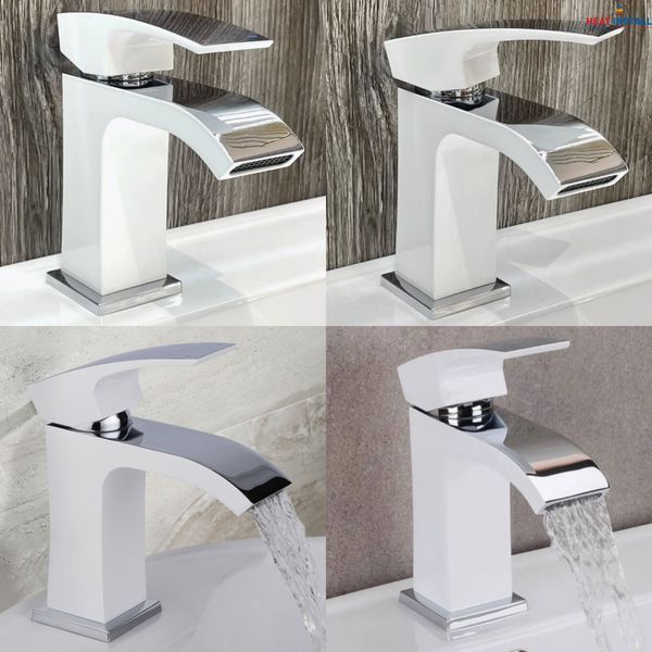 Змішувач для раковини Qtap Swan Cascada QTSWA270CRW45568 Chrome/White SD00051692 фото