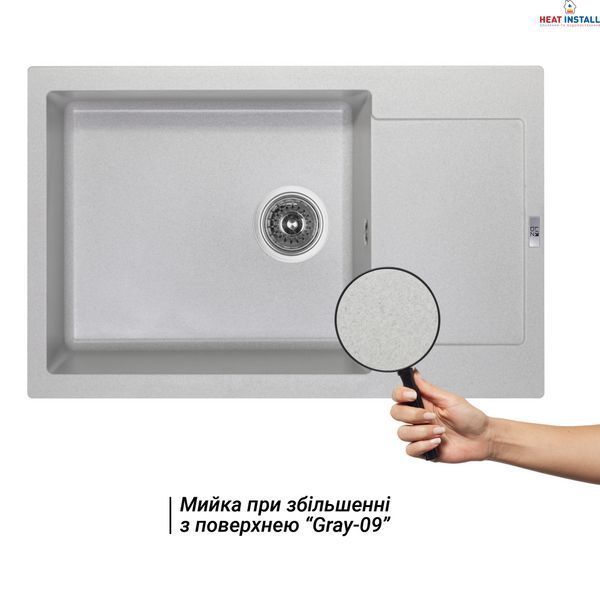 Кухонна мийка Lidz 781x510/200 GRA-09 (LIDZGRA09781510200) SD00044540 фото