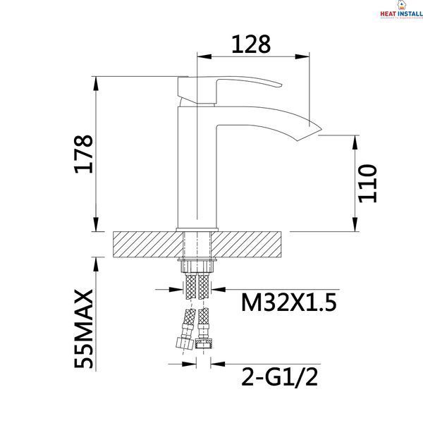 Змішувач для раковини Qtap Swan Cascada QTSWA270CRW45568 Chrome/White SD00051692 фото