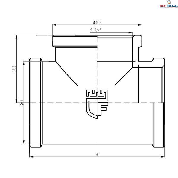Трійник Thermo Alliance Forte 1" 1/4 ВВ SF36132 SD00002652 фото