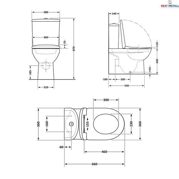 Унітаз підлоговий Qtap Robin New Ultra Quiet безобідковий з сидінням Soft-close WHITE QT13226083AW SD00052565 фото