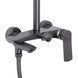 Душова система універсальна Qtap Slavonice на три споживача (з виливом) QTSLA111GMB45910 Gunmetal Black PVD SD00052034 фото 2
