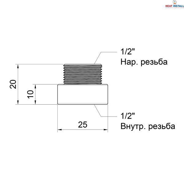 Подовжувач Icma 10х1/2" №19 SD00020805 фото