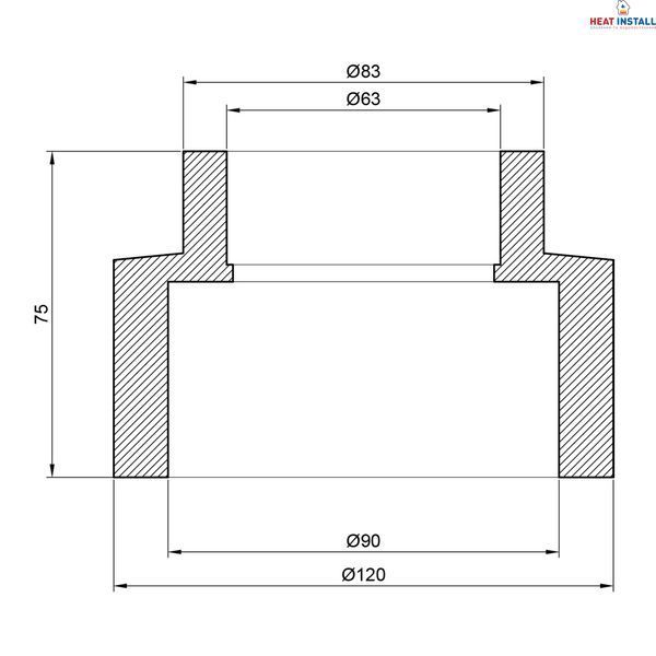 Муфта PPR Thermo Alliance 90х63 SD00029323 фото