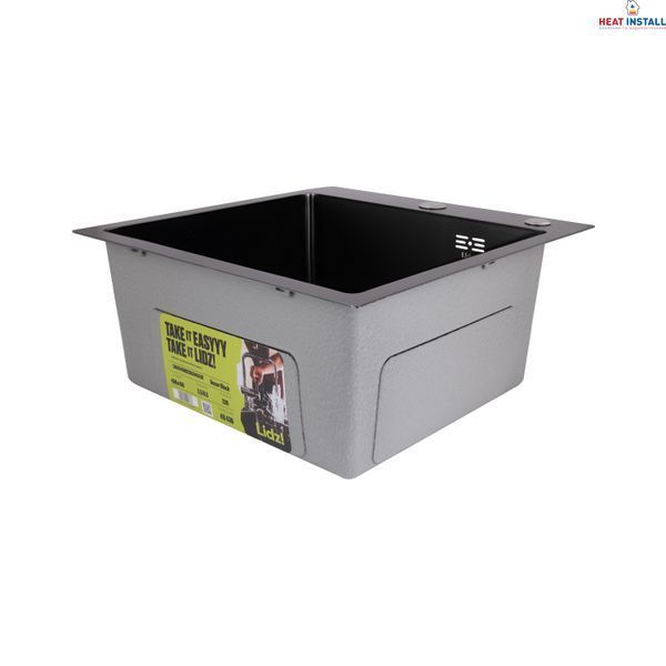 Мийка для кухні інтегрована Lidz Handmade H4545HB Decor Black PVD Honeycomb 2,5/0,5 мм LDH4545HDECBLM49438 SD00055562 фото