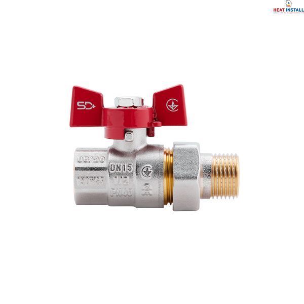 Кран кульовий "Американка" Thermo Alliance Standart 1/2" ВЗ прямий SD220NW15PN40 SD00021421 фото