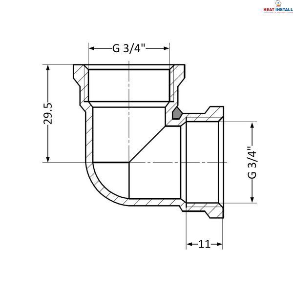 Кут Thermo Alliance Standart 3/4" ВР SD41820 SD00047871 фото
