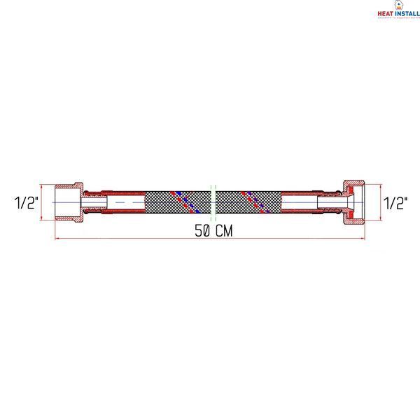 Гнучка підводка для води Thermo Alliance Forte ВЗ 50 см SF382W50 SD00002772 фото