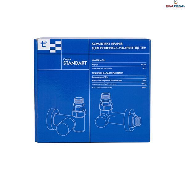 Комплект кранів Thermo Alliance Standart 1/2" бiлий, для рушникосушарки кутовий SF395W15HEW SD00051859 фото