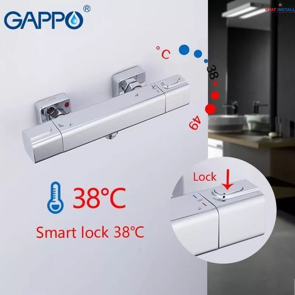 Змішувач для душу GAPPO G2091 термостат, хром 1038612 фото