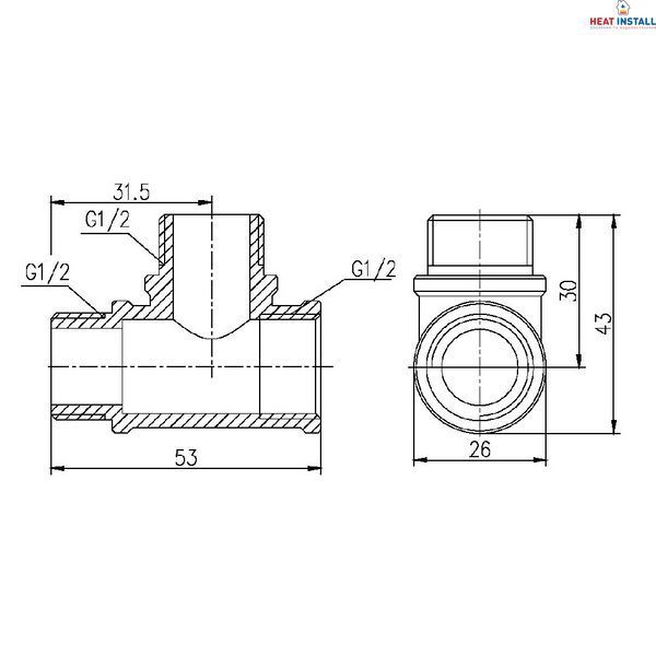 Трійник Thermo Alliance Forte 1/2" ВЗЗ SF36515 SD00002664 фото