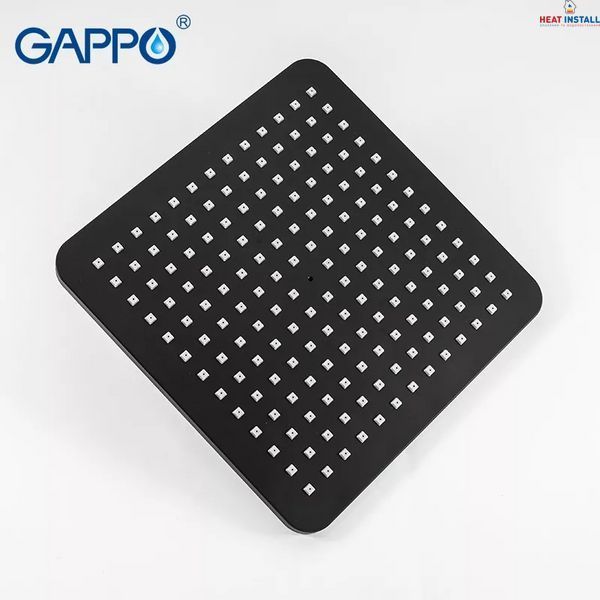 Душова система з термостатом GAPPO G2491-6, вилив - перемикач на лійку, чорний 1041346 фото