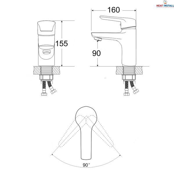 Змішувач для раковини Lidz Tani 0011F1 (k40) LDTAN001F1CRM44959 Chrome SD00051083 фото
