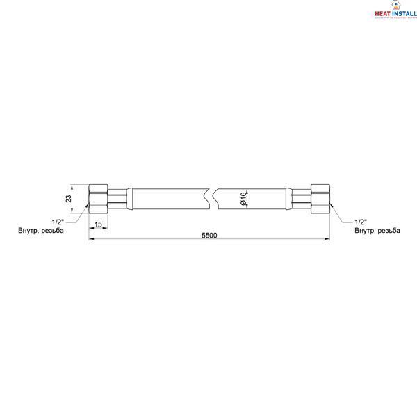 Шланг для газу Thermo Alliance Standart чорний 1/2" ВВ 500 см SD91G500 SD00011019 фото
