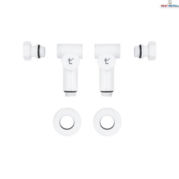 Комплект кранів Thermo Alliance Standart 1/2" бiлий, для рушникосушарки кутовий SF395W15HEW SD00051859 фото