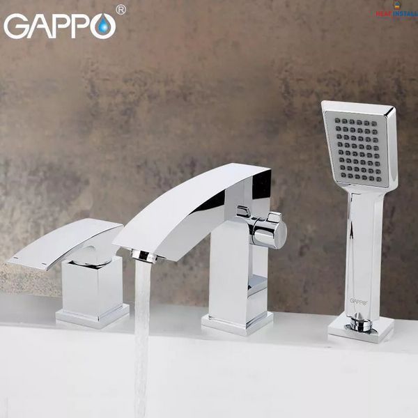 Змішувач для ванни на борт GAPPO G1107, хром 1033978 фото