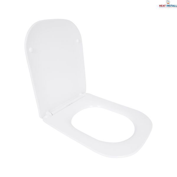 Сидіння для унітазу Qtap (Stork, Aquarius 630) 420x336x22 мм, White, з мікроліфтом, Slim Duroplast, Quick Release QTSC179W49263 SD00055387 фото