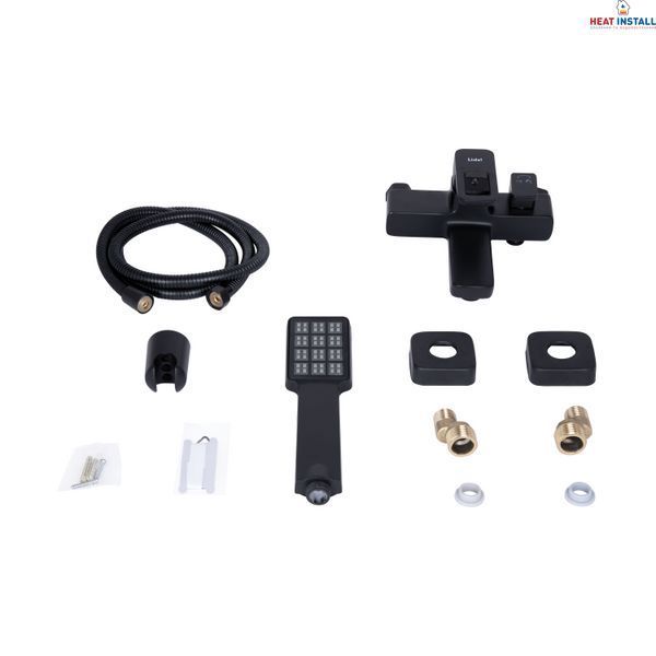 Змішувач для ванни Lidz Wawel 006 (з душовим гарнітуром) (k35) LDWAW006BLA45393 Black SD00051517 фото