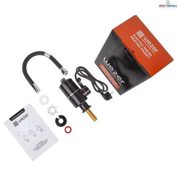 Проточник SDR-G05T-Black кухня поворотний гнучкий вилив (3,0 кВт + датчик темп.)  1055372 фото