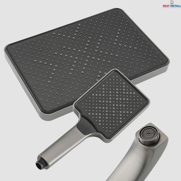 F2476-9 душ. система 3х функц. поворот. вилив лат. корпус &Oslash;35 (гангрей)  1055764 фото