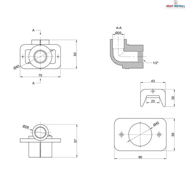 Кутик PPR Thermo Alliance настінний 20х1/2" ВР SD00029426 фото