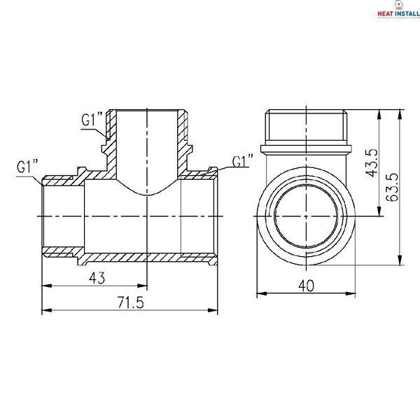 Трійник Thermo Alliance Forte 1" ВЗЗ SF36525 SD00002656 фото