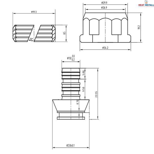 Євроконус Thermo Alliance Forte 16х2 мм, 3/4" SFE00616 SD00021200 фото