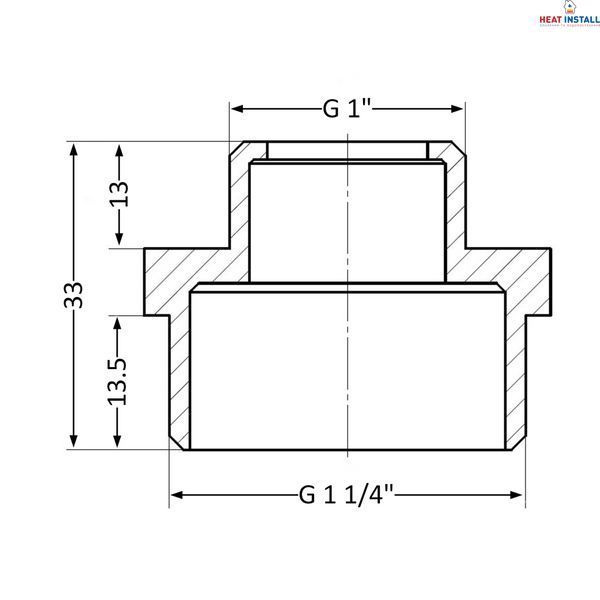 Ніпель Thermo Alliance Standart 1&nbsp;1/4"х1" ЗР SD4083225 SD00047824 фото