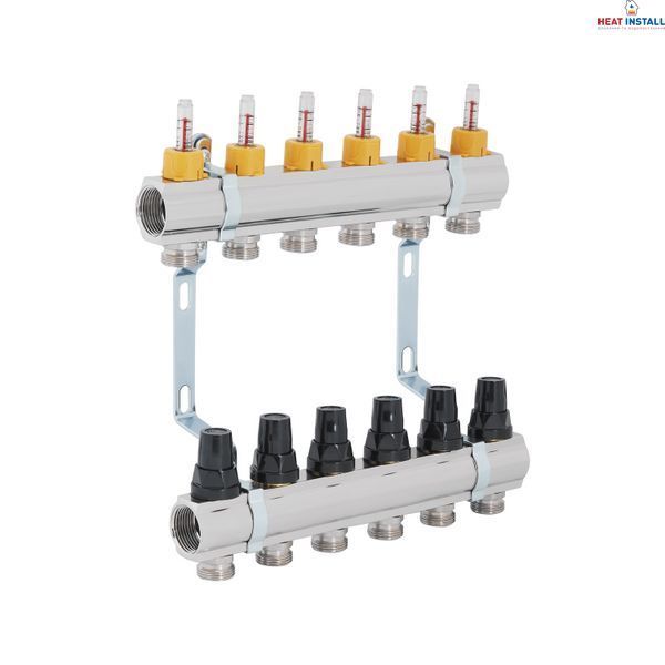 Колектор з витратомірами Thermo Alliance Forte 1" 6 виходів SF001W6 SD00039945 фото