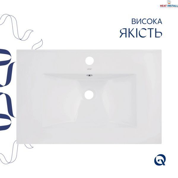 Комплект Albatross: Раковина врізна меблева 720x460x180 мм, White, прямокутна + Донний клапан Pop-up PU02O SD00054598 фото