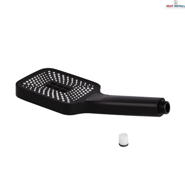 Лійка для ручного душу Qtap Rucni 140x110 мм прямокутна QTRUC125BLM45955 Black Matt SD00052079 фото