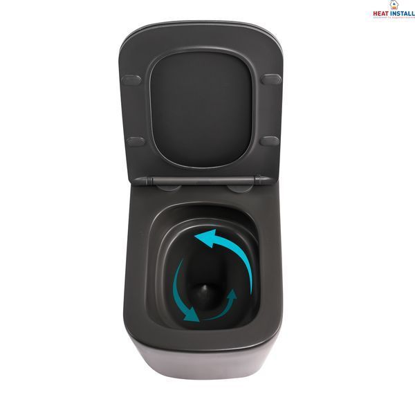 Унітаз підвісний Qtap Tern Ultra Quiet 520&times;345&times;325 мм, Anthracite, з сидінням Slim Duroplast / Soft-close / Quick Release QTTER26AN48999 SD00055123 фото