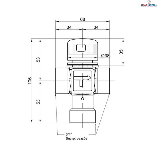 Змішувач термостатичний Icma 3/4" №143 SD00020795 фото