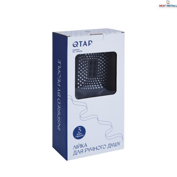 Лійка для ручного душу Qtap Rucni 140x110 мм прямокутна QTRUC125BLM45955 Black Matt SD00052079 фото