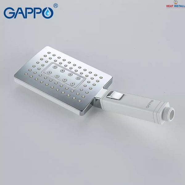 Душова система GAPPO G2407-8, вилив - перемикач на лійку, білий/хром 1034057 фото