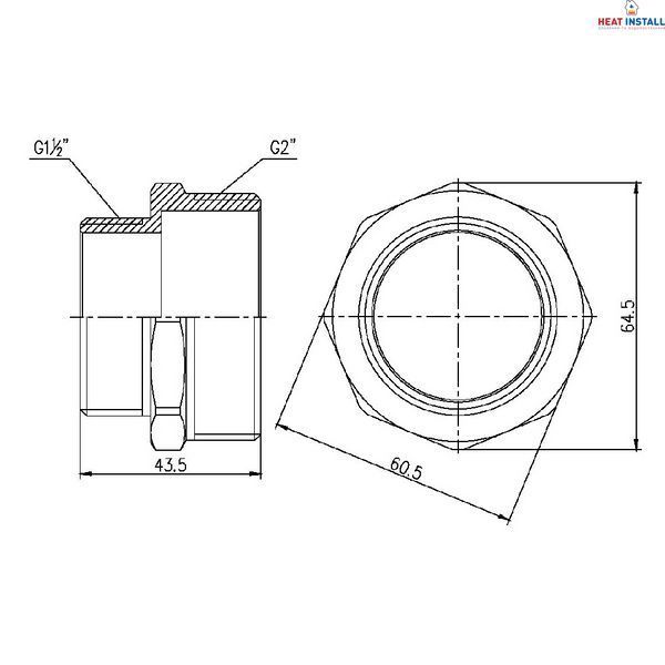 Ніпель редукційний Thermo Alliance Forte 2"х1" 1/2 SF3595040 SD00002570 фото