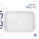 Раковина накладна Qtap Virgo N прямокутна без донного клапана WHITE QT18116308W SD00052613 фото 4