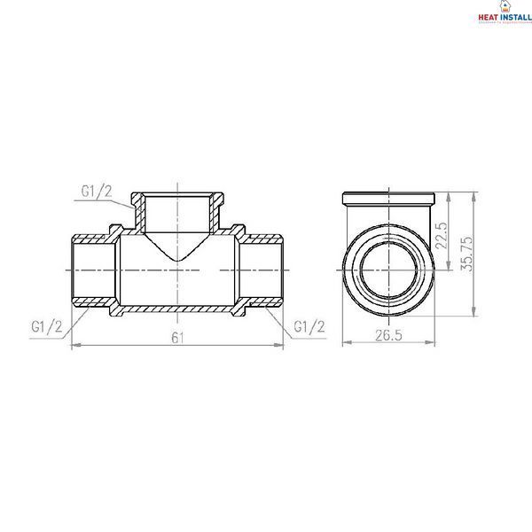 Трійник Thermo Alliance Forte 1/2" ВЗЗ SF36615 SD00002665 фото